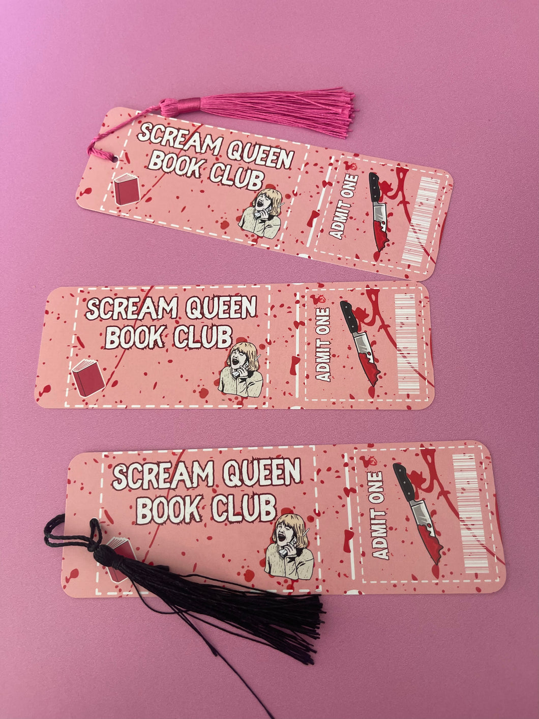 Pink Scream Queen Club Bookmark